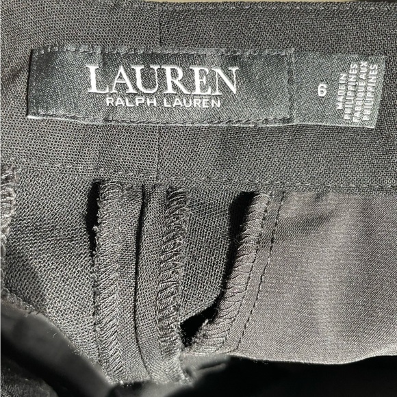 Ralph Lauren Black Tuxedo Pants Trouser Straight Leg Side Stripe Wool Women’s 6 - Picture 10 of 15